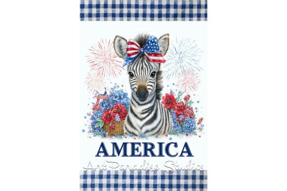 Download Zebra July 4th Print for Wall Decor - For wall Collection