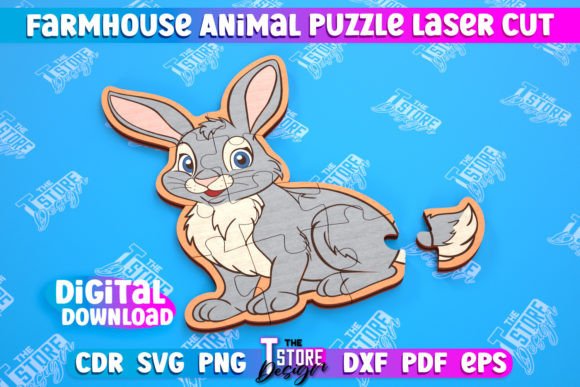 Download Farmhouse Puzzle | Hare Shape Puzzle - Farmhouse Collection