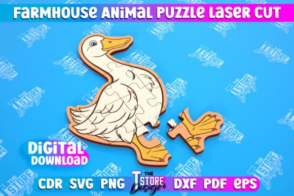 Download Farmhouse Puzzle | Goose Shape Puzzle - Farmhouse Collection