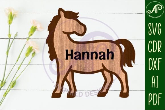 Download Horse Outline Two Layer Name Sign - Layer name sign Collection