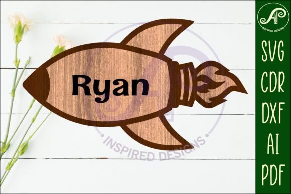 Download Rocket Outline Two Layer Name Sign - Premium Resources