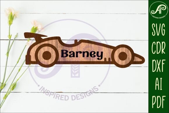 Download Race Car Outline Two Layer Name Sign - Layer name sign Collection