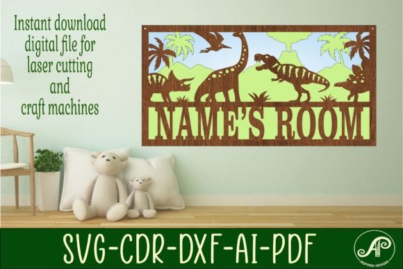 Download Dino Scene 3 Layer Name Sign SVG File - Layer name sign Collection