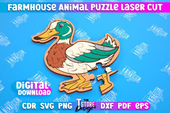 Download Farmhouse Puzzle | Duck Shape Puzzle|CNC - Farmhouse Collection