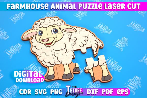 Download Farmhouse Puzzle | Sheep Shape Puzzle - Farmhouse Collection